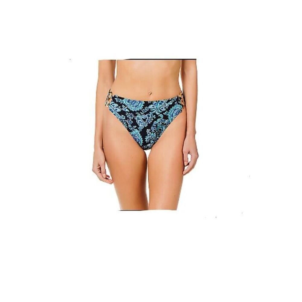 Michael Kors Ring Bandeau Bikini Bottom (Only) Aqua Size S